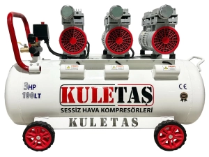 Kuletaş 100 Litre 3 Hp Süper Sessiz Yağsız Kompresör