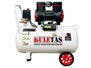 Kuletaş 50 Litre 2 HP Sessiz Premium Kafa Hava Kompresörü 2800 rpm