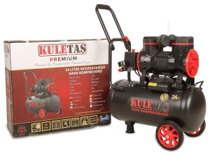 Kuletaş Premium 24 Litre Sessiz Yağsız Hava Kompresörü 2 Hp (İtalyan Tasarım)