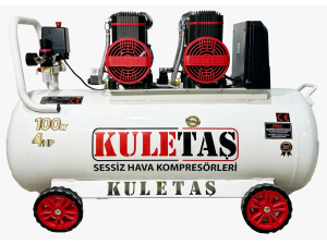 Kuletaş 100 Litre 4 HP Sessiz Premium Kafa Hava Kompresörü 2800 rpm(PANOLU)