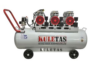 Kuletaş 120 Litre 3 HP Sessiz & Yağsız Alüminyum Tanklı Hava Kompresörü