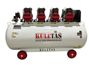 Kuletaş 300 Litre 8 HP Sessiz & Yağsız Premium Kafa Hava Kompresörü