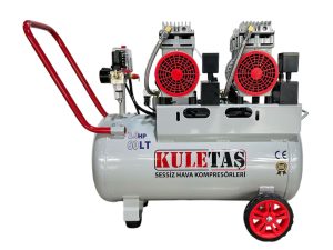 Kuletaş 60 Litre 2 HP Sessiz & Yağsız Alüminyum Tanklı Hava Kompresörü